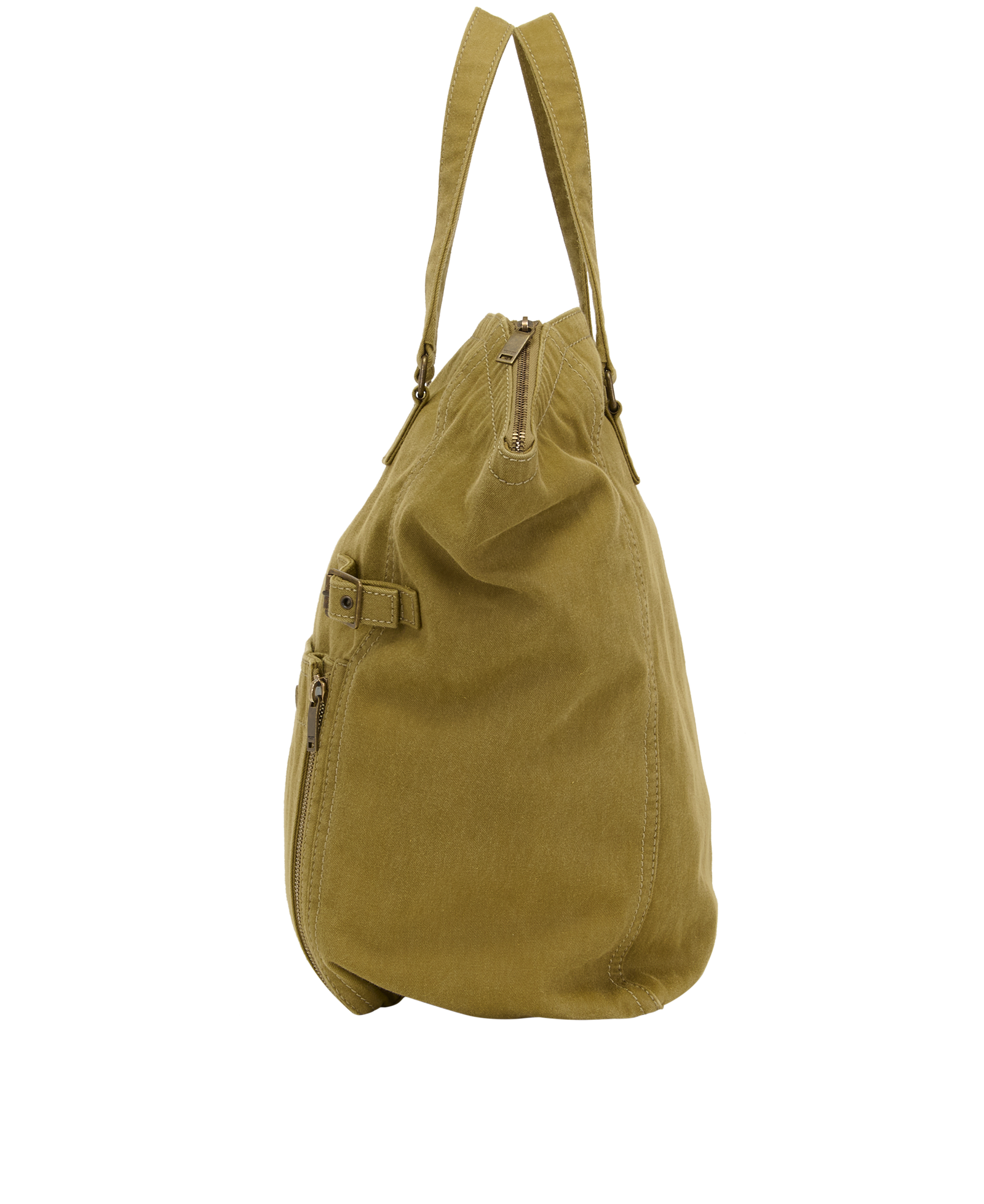 Downtown Tote, &pound;405, Handbags, Green, Canvas, Bottom view